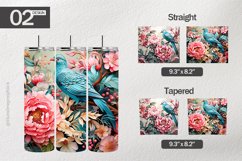 Bird Floral Tumbler Wrap| Tumbler Sublimation Wrap Product Image 1