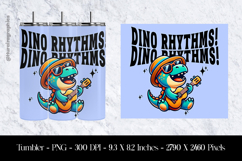 Dino Rhythms Dinosaurs Tumbler Sublimation Design PNG Product Image 1