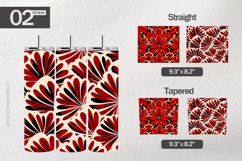 Red Petals Tumbler Wrap| Tumbler Sublimation Wrap Product Image 1