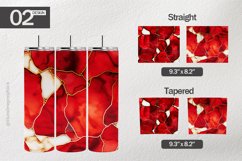 Red Alcohol Ink Tumbler Wrap| Tumbler Sublimation Wrap Product Image 1