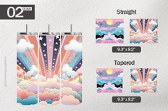 Pastel Comics Tumbler Wrap| Tumbler Sublimation Wrap Product Image 1