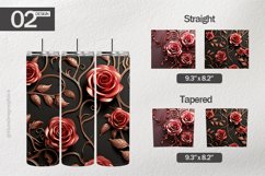 Large Roses Tumbler Wrap| Tumbler Sublimation Wrap Product Image 1