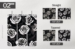 Black Roses Tumbler Wrap| Tumbler Sublimation Wrap Product Image 1