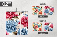 Beautiful Flowers Tumbler Wrap| Tumbler Sublimation Wrap Product Image 1