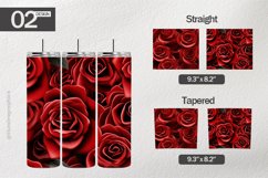 Romantic Roses Tumbler Wrap| Tumbler Sublimation Wrap Product Image 1