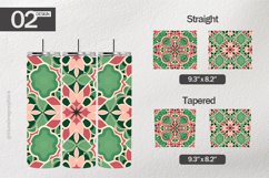 Pink Green Tumbler Wrap| Tumbler Sublimation Wrap Product Image 1