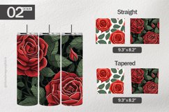 Flat Roses Tumbler Wrap| Tumbler Sublimation Wrap Product Image 1