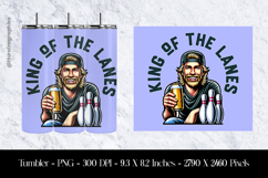 King Of The Lanes Tumbler Sublimation Design Product Image 1