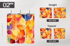 Watercolor Autumn Tumbler Wrap| Tumbler Sublimation Wrap Product Image 1