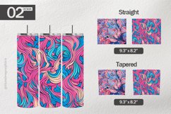 Pinkblue Patterb Tumbler Wrap| Tumbler Sublimation Wrap Product Image 1