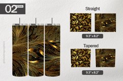 Black Gold Tumbler Wrap| Tumbler Sublimation Wrap Product Image 1