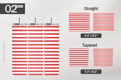 Red Stripes Tumbler Wrap| Tumbler Sublimation Wrap Product Image 1