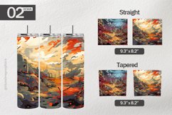 Chaotic Battlefield Tumbler Wrap| Tumbler Sublimation Wrap Product Image 1