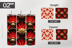 Red Petals Tumbler Wrap| Tumbler Sublimation Wrap Product Image 1