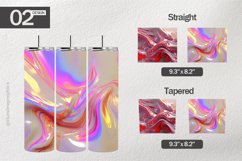 Pink Holographic Tumbler Wrap| Tumbler Sublimation Wrap Product Image 1