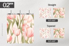 Light Pink Tulip Tumbler Wrap| Tumbler Sublimation Wrap Product Image 1