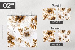 Floral Wallpaper Tumbler Wrap| Tumbler Sublimation Wrap Product Image 1