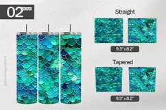 Green Fishscale Tumbler Wrap| Tumbler Sublimation Wrap Product Image 1