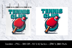 Tennis Club Tumbler Sublimation Design PNG Product Image 1