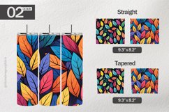 Colorful Leaves Tumbler Wrap| Tumbler Sublimation Wrap Product Image 1