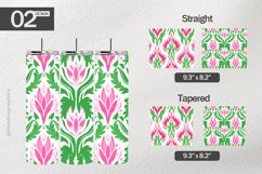 Green White Tumbler Wrap| Tumbler Sublimation Wrap Product Image 1