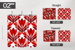 Red Petals Tumbler Wrap| Tumbler Sublimation Wrap Product Image 1