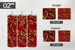 Red Gold Tumbler Wrap| Tumbler Sublimation Wrap Product Image 1