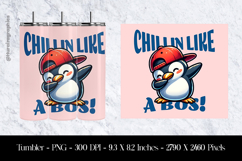 Chill in Like a Boss Tumbler Sublimation Design PNG Product Image 1
