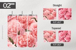 Carnations Tumbler Wrap| Tumbler Sublimation Wrap Product Image 1
