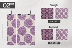 Purple Rosettes Tumbler Wrap| Tumbler Sublimation Wrap Product Image 1