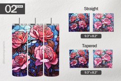 Stained Glass Roses Tumbler Wrap| Tumbler Sublimation Wrap Product Image 1