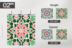 Pink Green Tumbler Wrap| Tumbler Sublimation Wrap Product Image 1