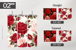 Cute Roses Tumbler Wrap| Tumbler Sublimation Wrap Product Image 1