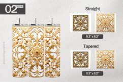 Gold Square Ornaments Tumbler Wrap| Tumbler Sublimation Wrap Product Image 1