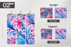 Pinkblue Patterb Tumbler Wrap| Tumbler Sublimation Wrap Product Image 1