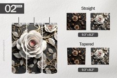 Large Roses Tumbler Wrap| Tumbler Sublimation Wrap Product Image 1