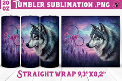 Tumbler Sublimation | Wolf design | Boho style Product Image 1