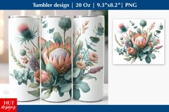 Charming Protea exotic tumbler sublimation Floral tumbler Product Image 1