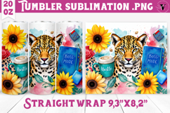 Sunflowers Tumbler | Leopard Tumbler Product Image 1