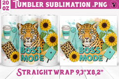Sunflowers Tumbler | Leopard Tumbler Product Image 1