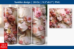 Charming 3d girl tumbler sublimation Floral tumbler Product Image 1