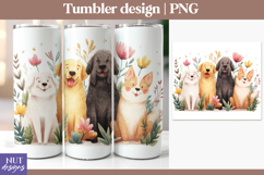 Funny Dogs cartoon tumbler wrap, Dog mom sublimation Product Image 1