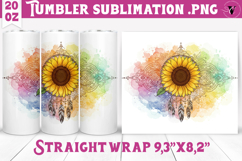 Tumbler Sublimation | Sunflower design | Boho style Product Image 1