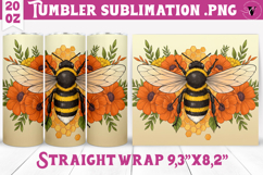 Tumbler Sublimation | Bumblebee design | Bee Product Image 1