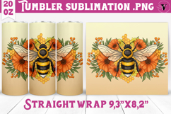 Tumbler Sublimation | Bumblebee design | Bee Product Image 1