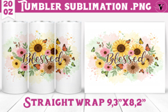 Summer Tumbler | Sunflowers and Butterflies Product Image 1