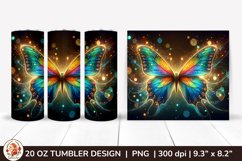 3D Butterfly Glitter Tumbler,20oz tumbler wrap,Spring Tumble Product Image 1