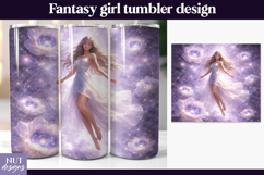 Galaxy Fairy Girl Tumbler, Mystical Woman Tumbler wrap Product Image 1