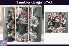 Blush Bloom Portrait Tumbler 20oz Fantasy tumbler wrap Product Image 1