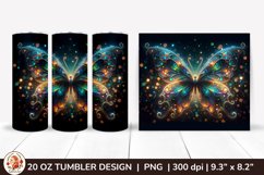 3D Butterfly Glitter Tumbler,20oz tumbler wrap,Spring Tumble Product Image 1